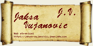 Jakša Vujanović vizit kartica